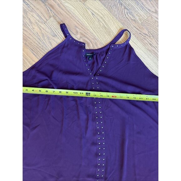 Torrid Georgette Embellished Tank in Winter Bloom Plum Size 1 - Picture 13 of 14
